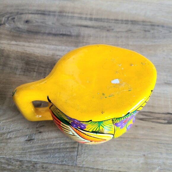 Calaca Mexico Skull handmade hand painted mug. - Picture 6 of 6